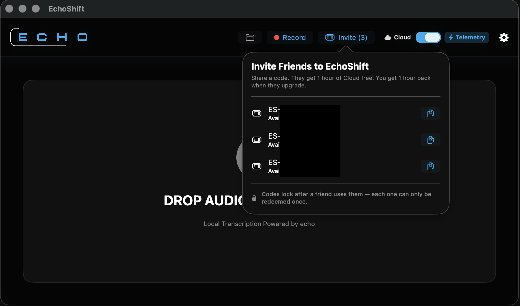 Redeem Code Activation & Referrals